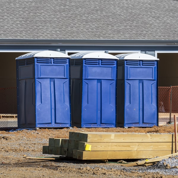 what is the expected delivery and pickup timeframe for the porta potties in Grover